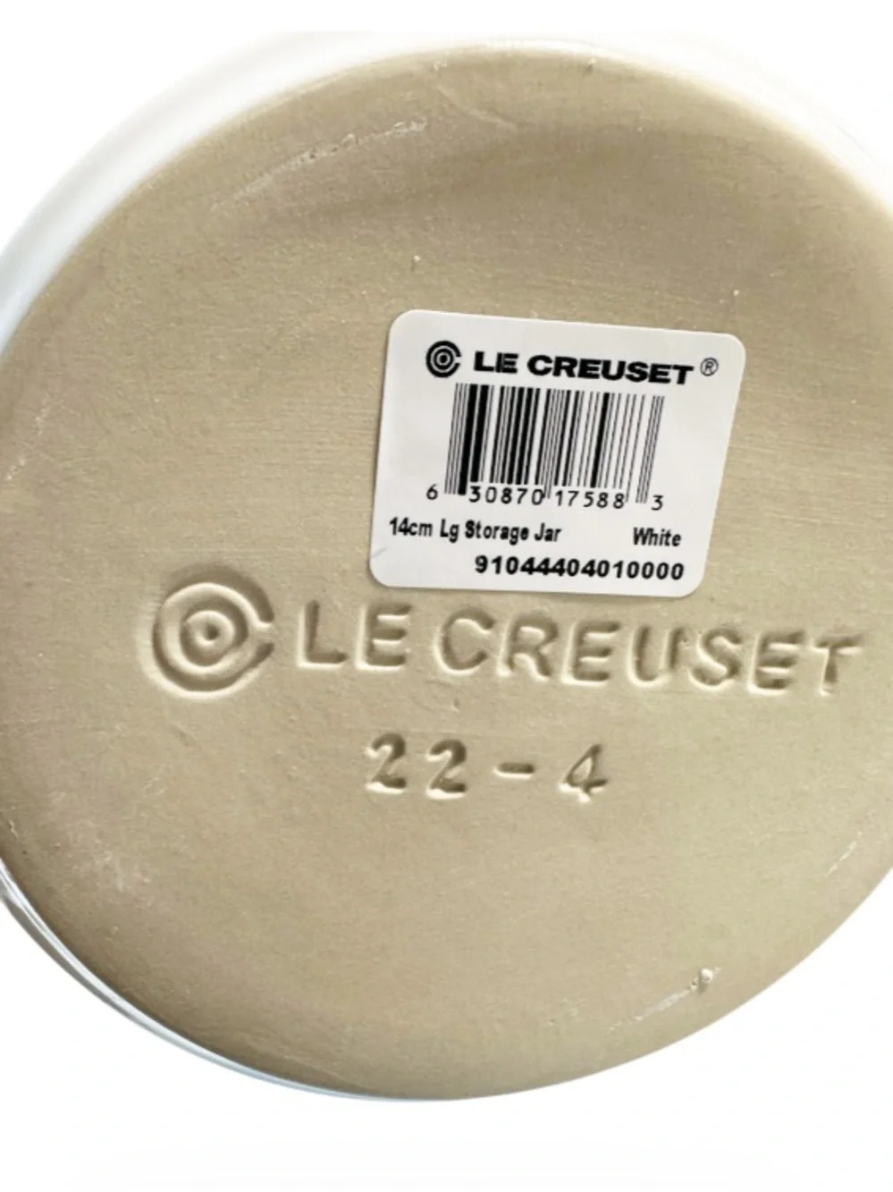 Le Creuset CERAMIC CANISTER with Wood Lid - WHITE 5.5” x 5.5” x 8”